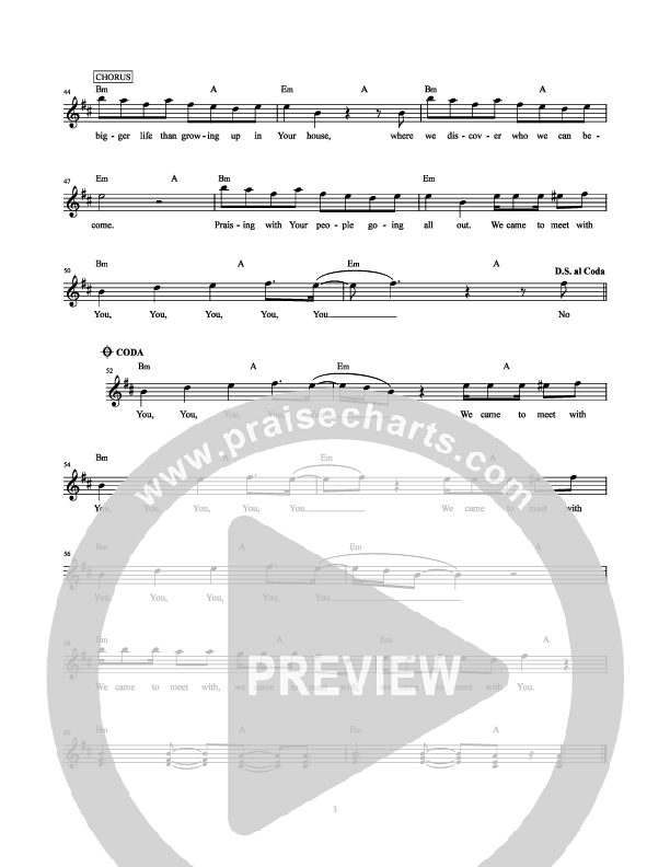 We Came to Meet With You Lead Sheet (Hillsong Kids)