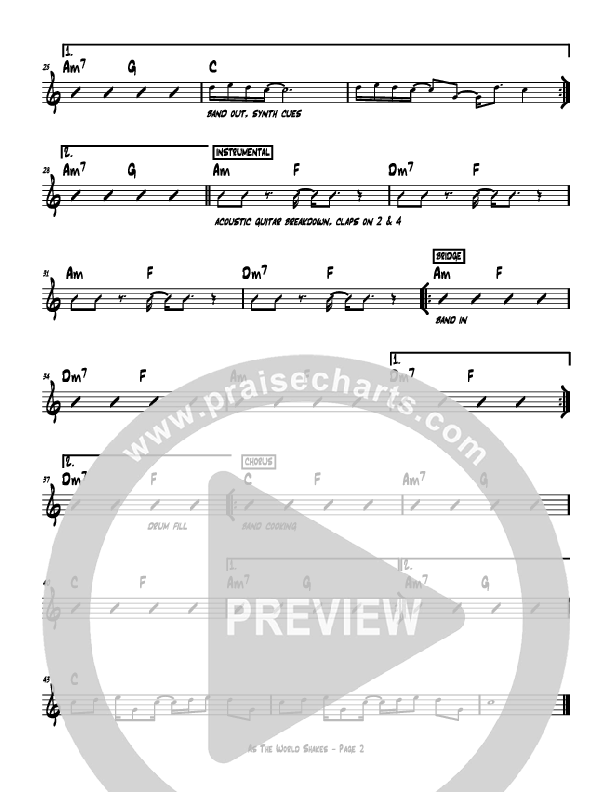 As The World Shakes Rhythm Chart (Hillsong Kids)