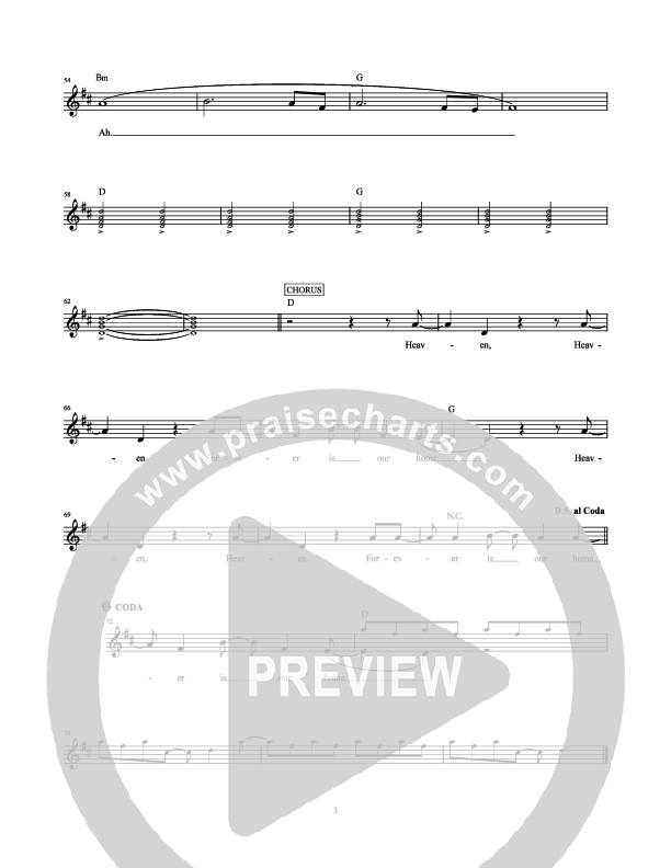 Heaven Is Our Home Lead Sheet (Hillsong Kids)