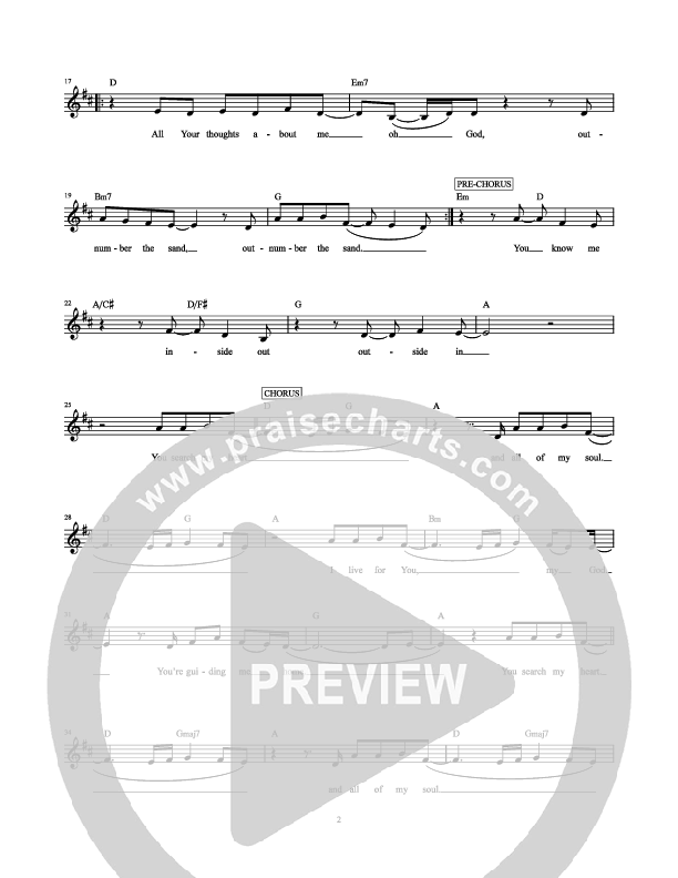 You Know Me Lead Sheet (Hillsong Kids)