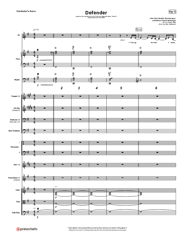 Defender Conductor's Score (Francesca Battistelli)
