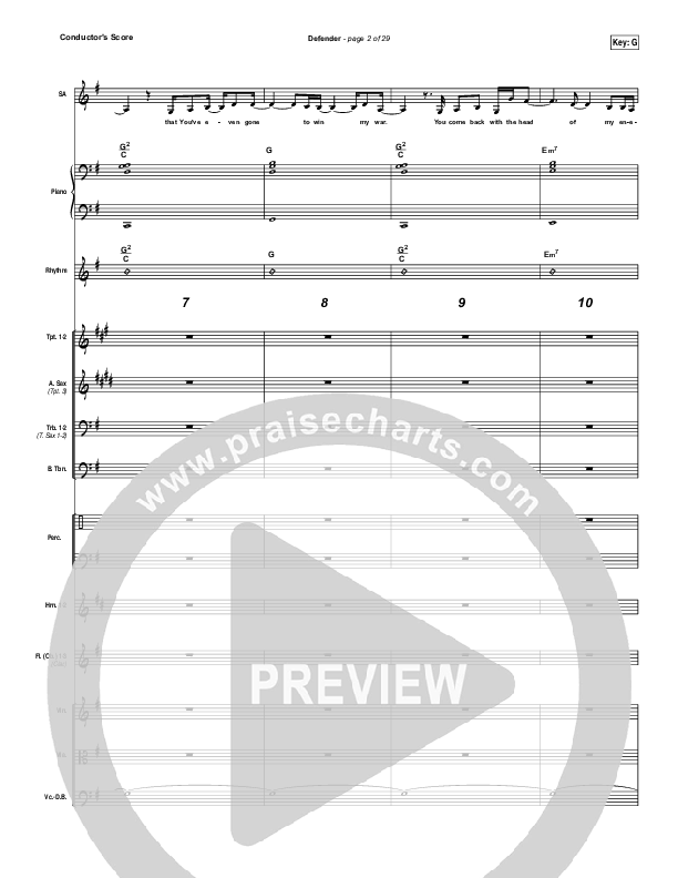 Defender Conductor's Score (Francesca Battistelli)