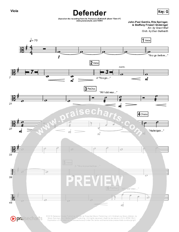 Defender Viola (Francesca Battistelli)