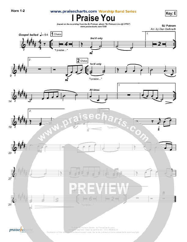 I Praise You Brass Pack (BJ Putnam)