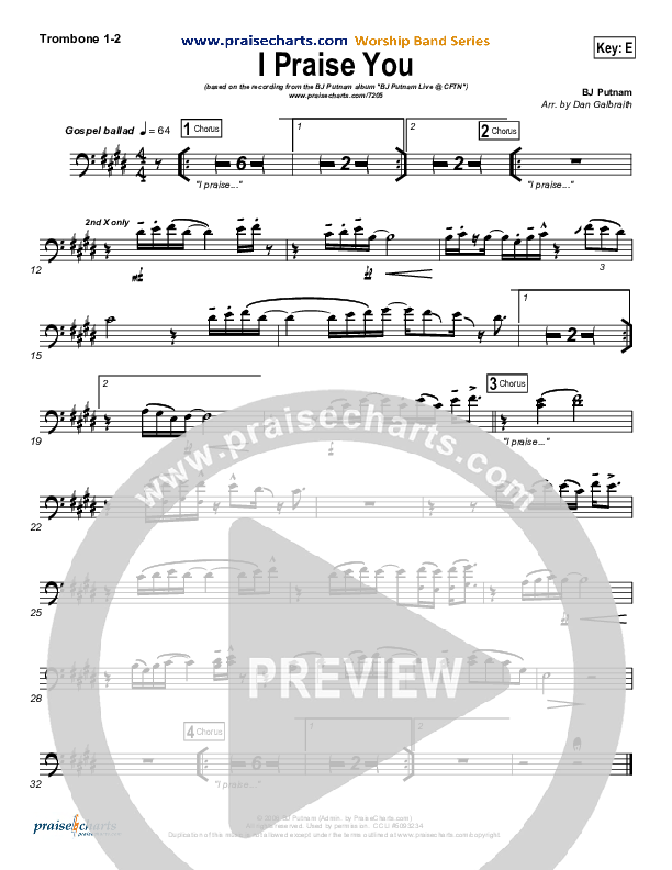 I Praise You Trombone 1/2 (BJ Putnam)