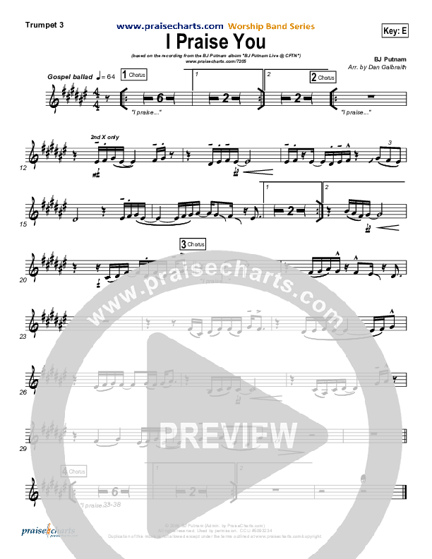 I Praise You Brass Pack (BJ Putnam)