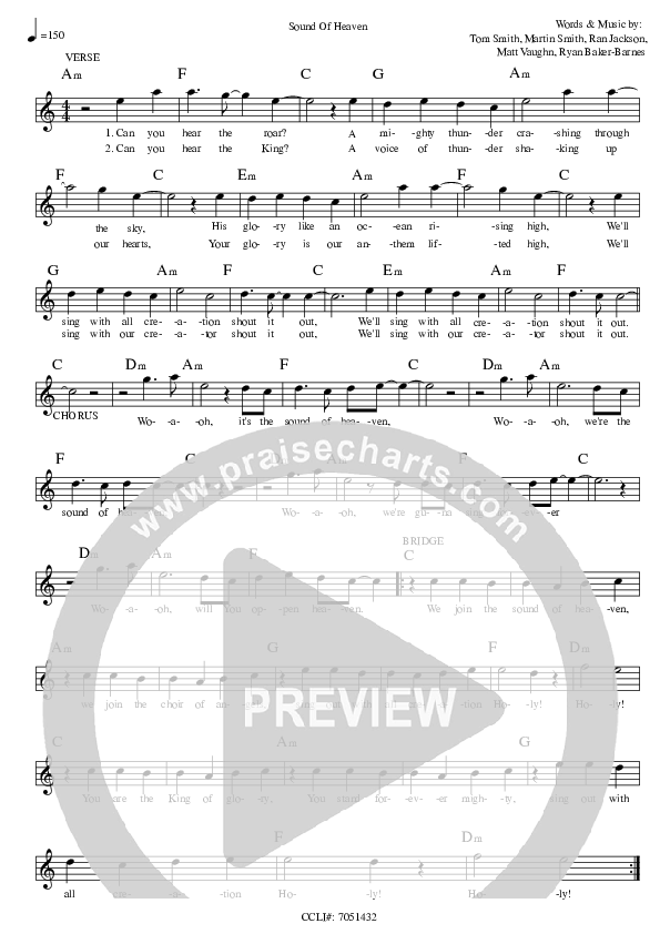 Sound Of Heaven Lead Sheet (Tom Smith)