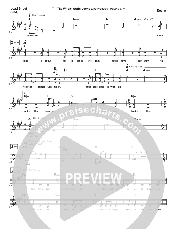 Till The Whole Earth Looks Like Heaven Lead (SAT) (Sean Feucht)