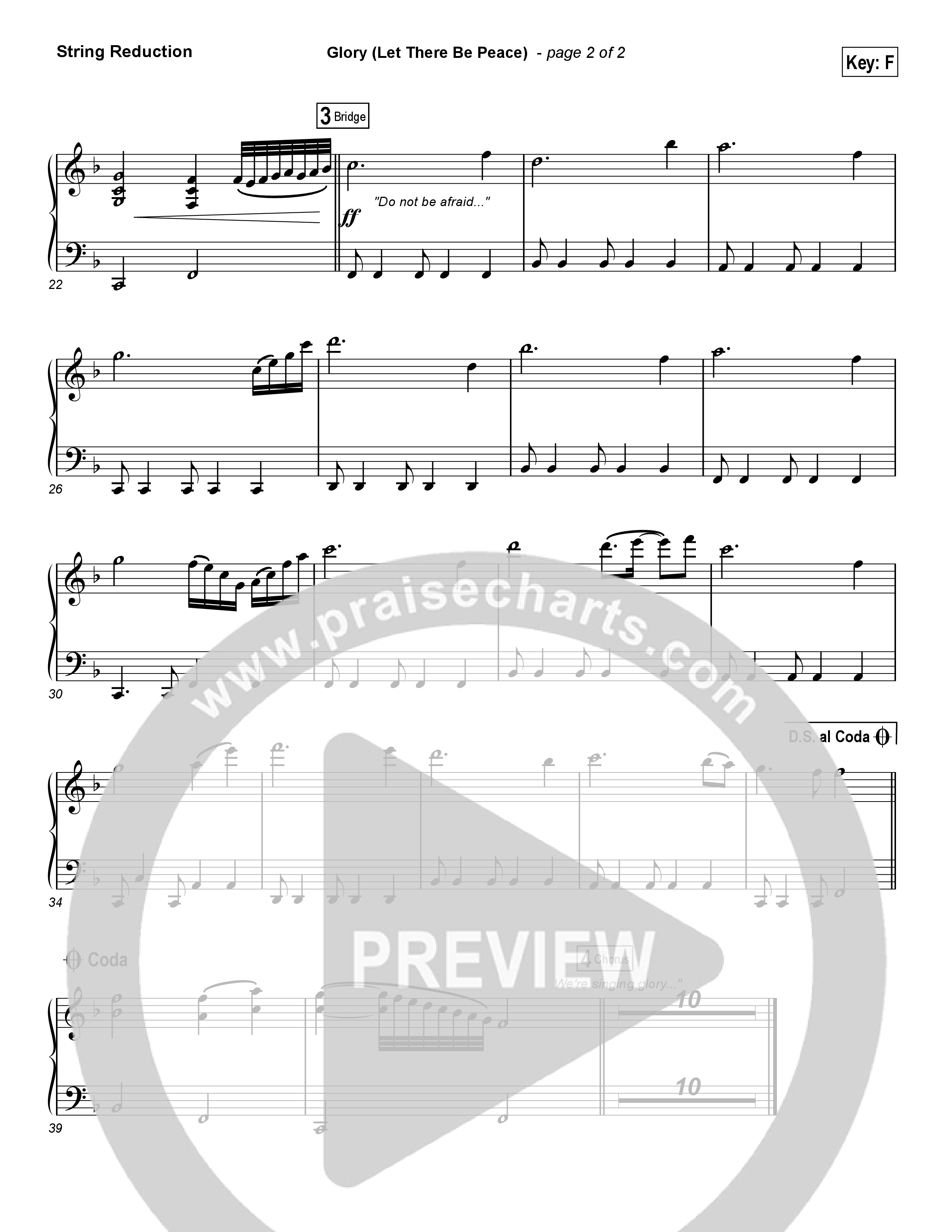 Glory (Let There Be Peace) (Choral Anthem SATB) String Pack (Matt Maher / Arr. Luke Gambill)