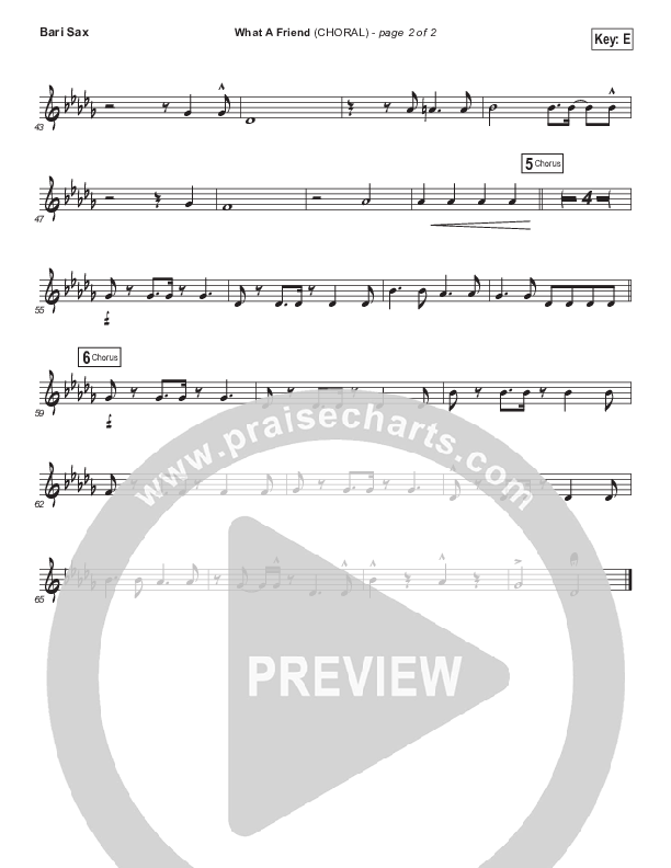 What A Friend (Choral Anthem SATB) Bari Sax (Matt Maher / Arr. Luke Gambill)