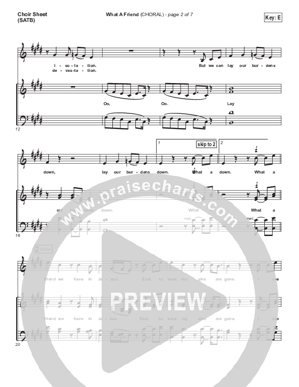 What A Friend (Choral Anthem SATB) Choir Sheet (SATB) (Matt Maher / Arr. Luke Gambill)