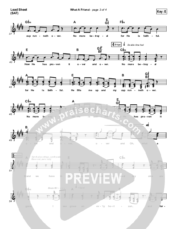 What A Friend (Choral Anthem SATB) Lead Sheet (SAT) (Matt Maher / Arr. Luke Gambill)