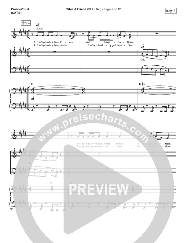 What A Friend (Choral Anthem SATB) Piano/Vocal Pack (Matt Maher / Arr. Luke Gambill)