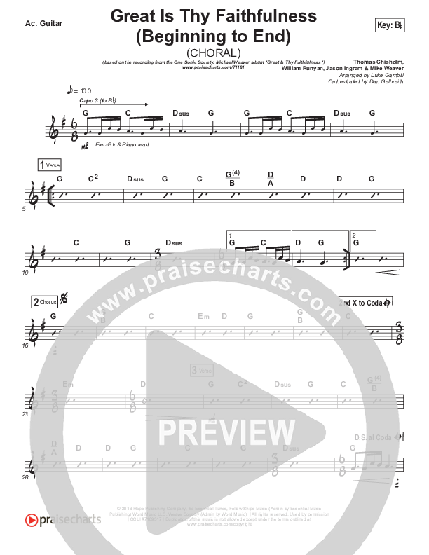 Great Is Thy Faithfulness (Beginning To End) (Choral Anthem SATB) Rhythm Chart (One Sonic Society / Arr. Luke Gambill)