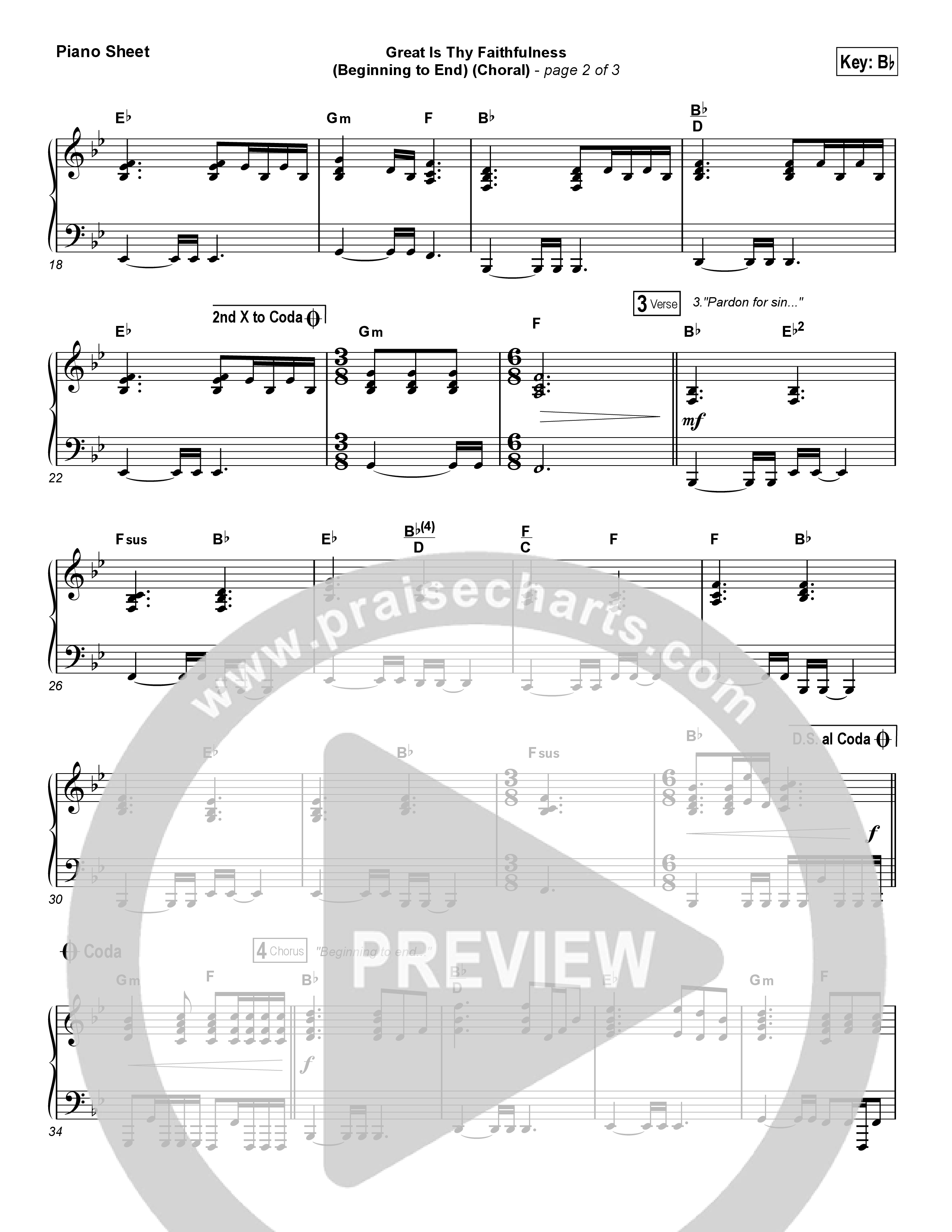 Great Is Thy Faithfulness (Beginning To End) (Choral Anthem SATB) Piano Sheet (One Sonic Society / Arr. Luke Gambill)