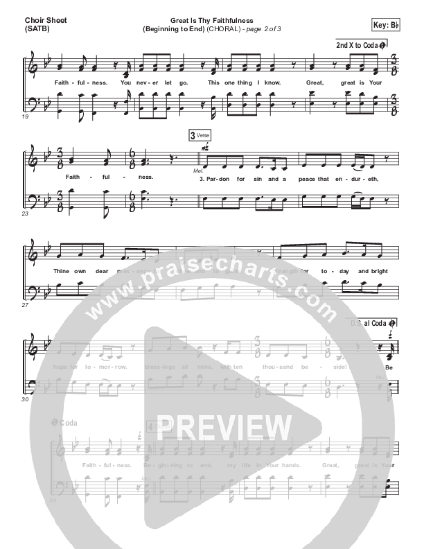 Great Is Thy Faithfulness (Beginning To End) (Choral Anthem SATB) Choir Sheet (SATB) (One Sonic Society / Arr. Luke Gambill)