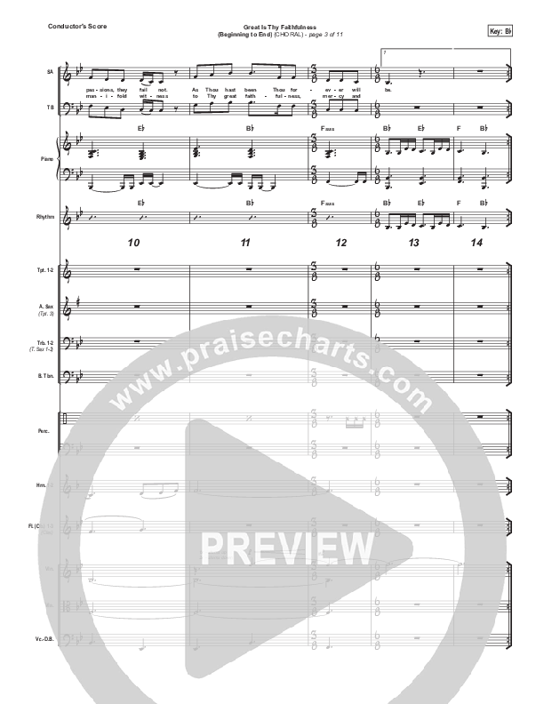Great Is Thy Faithfulness (Beginning To End) (Choral Anthem SATB) Conductor's Score (One Sonic Society / Arr. Luke Gambill)