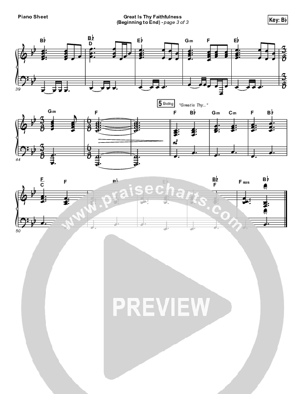 Great Is Thy Faithfulness (Beginning To End) (Choral Anthem SATB) Piano Sheet (One Sonic Society / Arr. Luke Gambill)