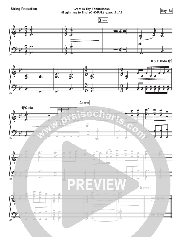 Great Is Thy Faithfulness (Beginning To End) (Choral Anthem SATB) String Pack (One Sonic Society / Arr. Luke Gambill)
