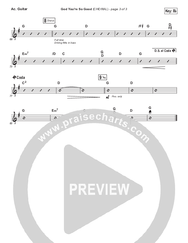 God You're So Good (Choral Anthem SATB) Acoustic Guitar (Passion / Arr. Luke Gambill)