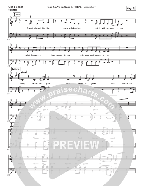 God You're So Good (Choral Anthem SATB) Choir Vocals (SATB) (Passion / Arr. Luke Gambill)