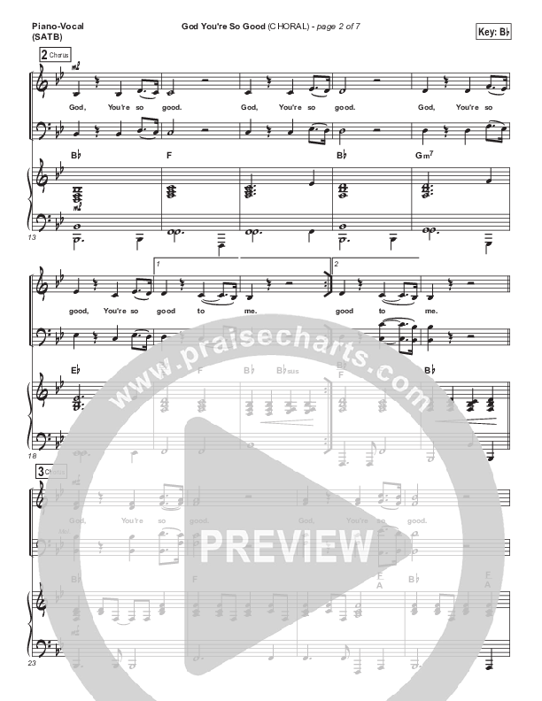 God You're So Good (Choral Anthem SATB) Piano/Vocal Pack (Passion / Arr. Luke Gambill)