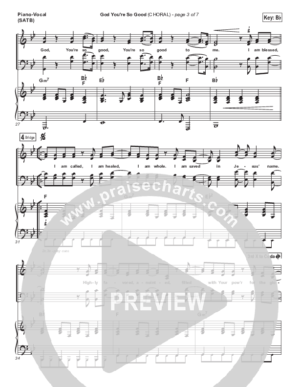 God You're So Good (Choral Anthem SATB) Piano/Vocal Pack (Passion / Arr. Luke Gambill)