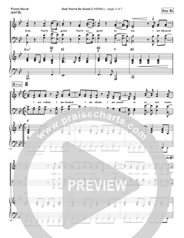 God You're So Good (Choral Anthem SATB) Piano/Vocal (SATB) (Passion / Arr. Luke Gambill)