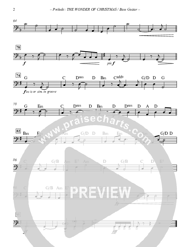 Prelude The Wonder Of Christmas (Instrumental) Bass Guitar (Paul Campbell)