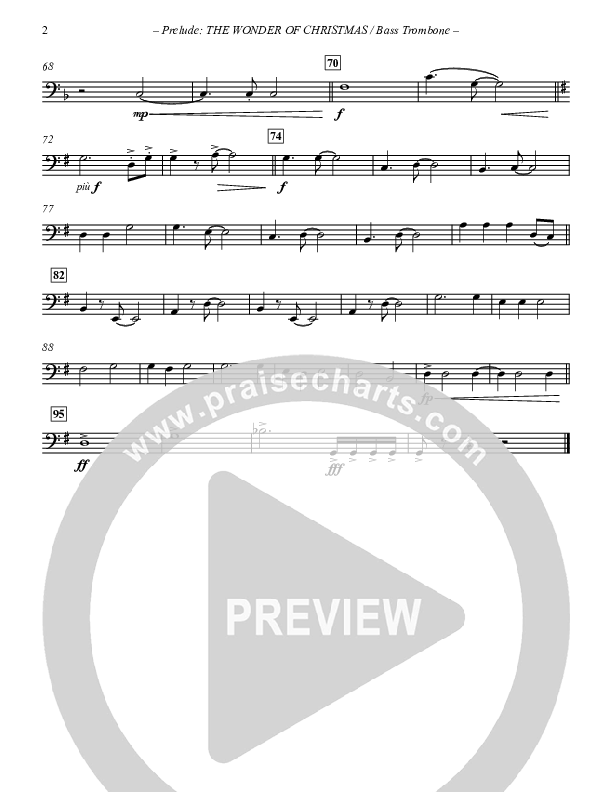 Prelude The Wonder Of Christmas (Instrumental) Bass Trombone (Paul Campbell)