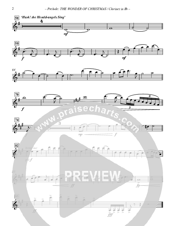 Prelude The Wonder Of Christmas (Instrumental) Clarinet (Paul Campbell)