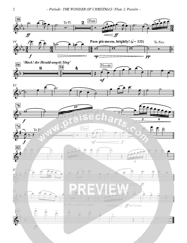 Prelude The Wonder Of Christmas (Instrumental) Flute/Piccolo (Paul Campbell)