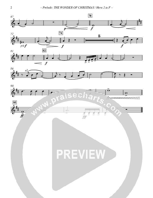 Prelude The Wonder Of Christmas (Instrumental) French Horn 2 (Paul Campbell)