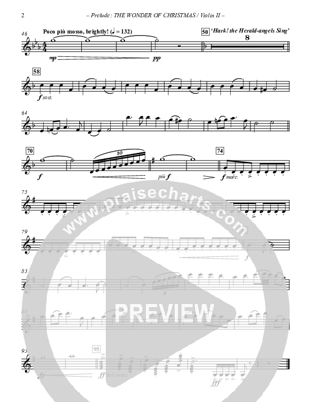 Prelude The Wonder Of Christmas (Instrumental) Violin 2 (Paul Campbell)