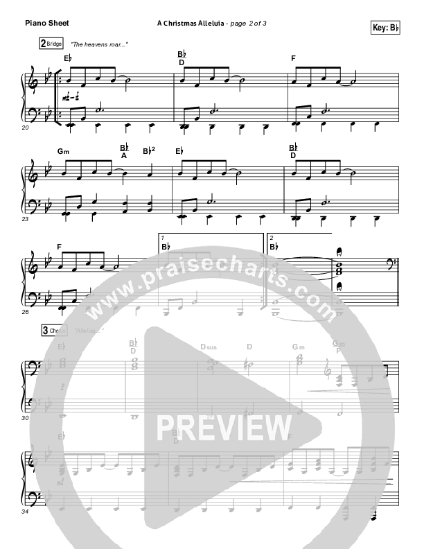 A Christmas Alleluia (Choral Anthem SATB) Piano Sheet (Chris Tomlin / Lauren Daigle / Arr. Luke Gambill)