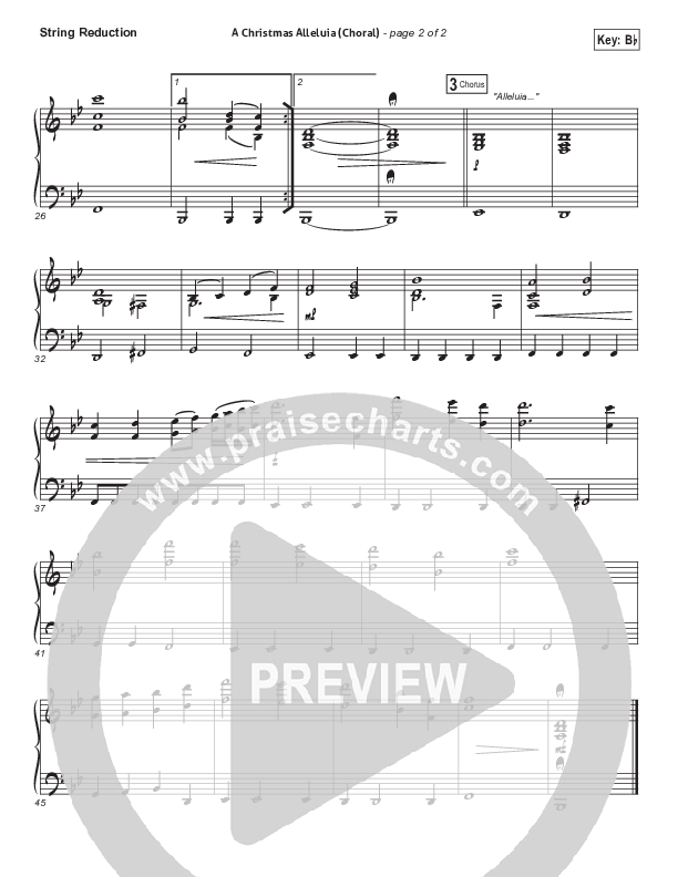 A Christmas Alleluia (Choral Anthem SATB) String Pack (Chris Tomlin / Lauren Daigle / Arr. Luke Gambill)