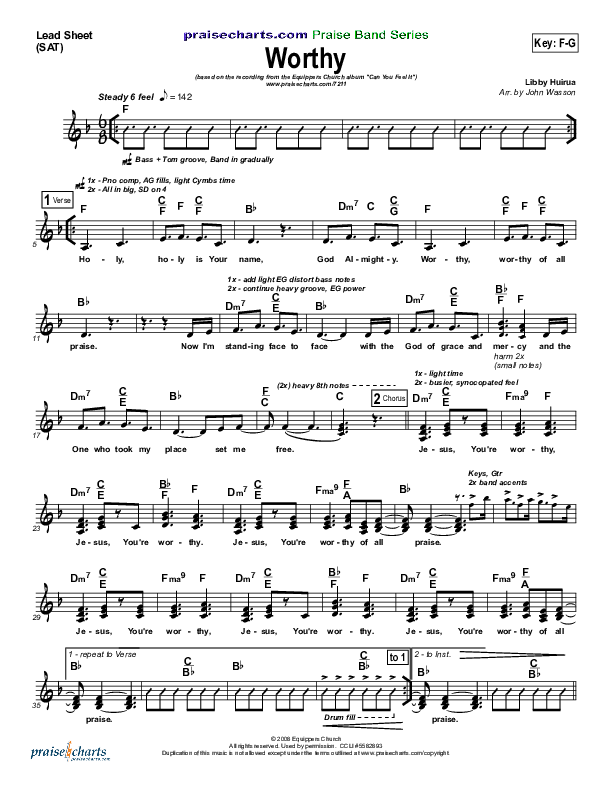 Worthy Lead Sheet (Equippers Church)