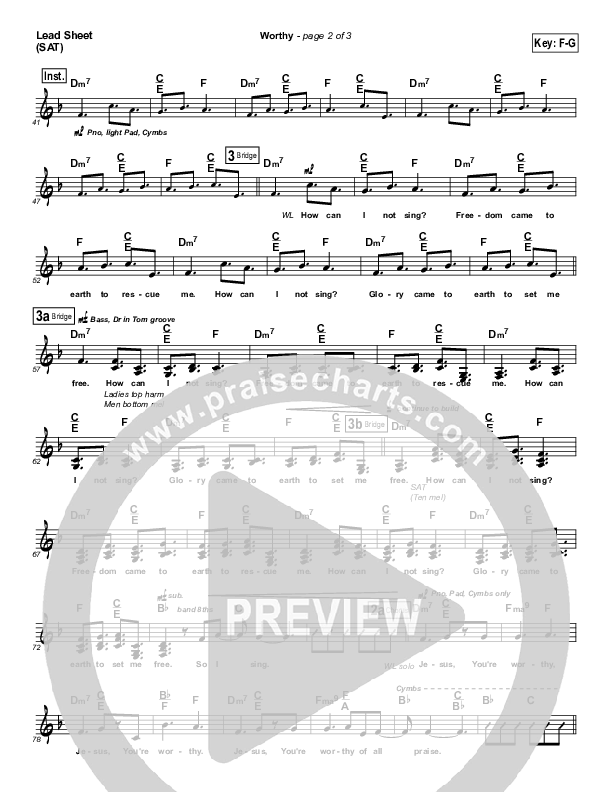 Worthy Lead Sheet (Equippers Church)