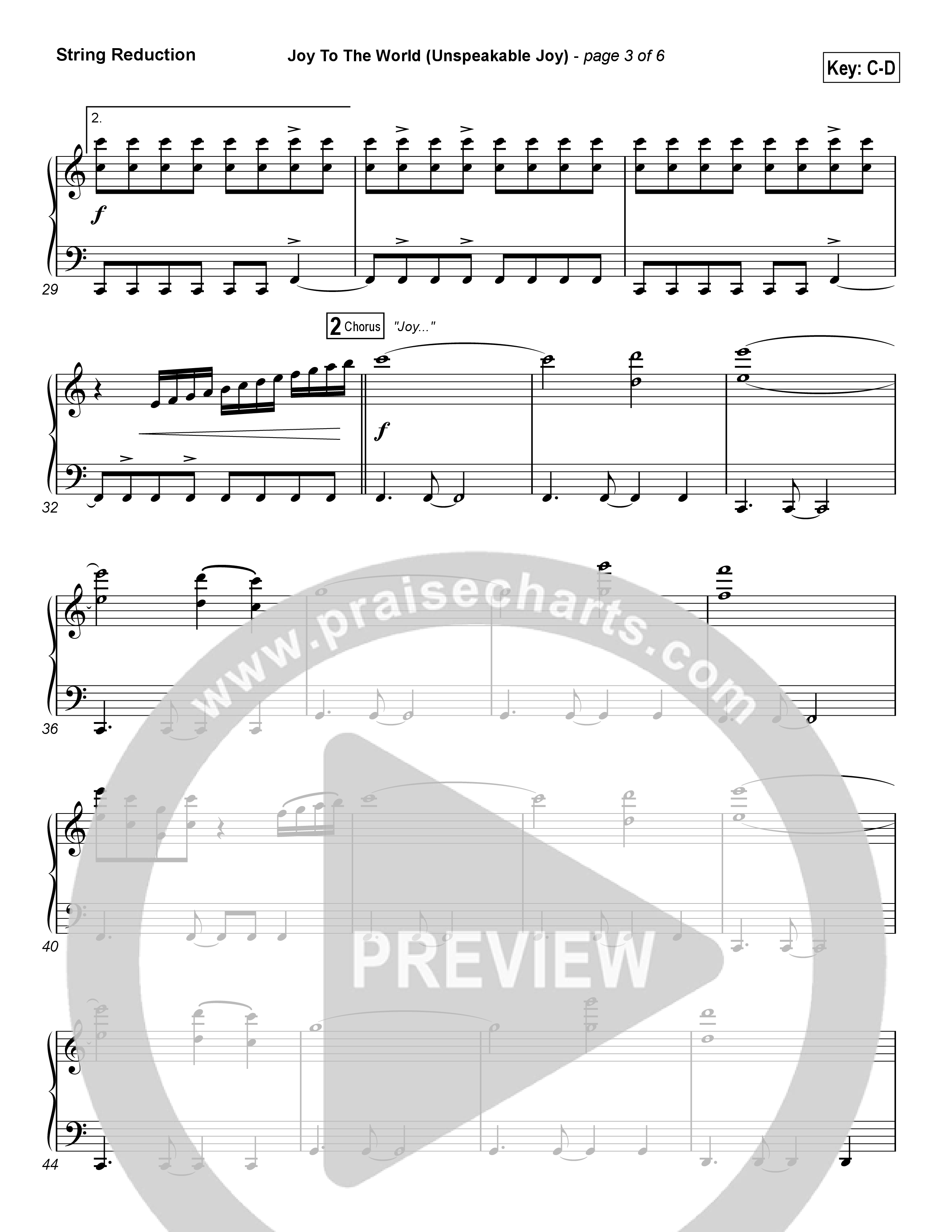 Joy To The World (Unspeakable Joy) (Choral Anthem SATB) Synth Strings (Chris Tomlin / Arr. Luke Gambill)