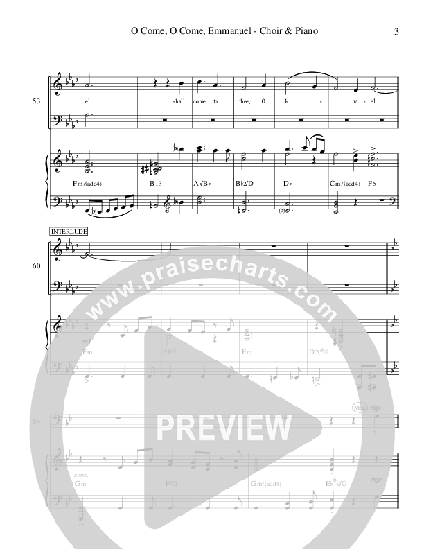 O Come O Come Emmanuel Piano/Choir (SATB) (Ric Flauding)