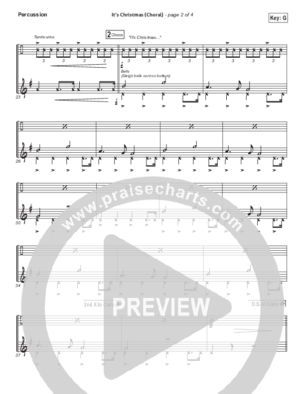 It's Christmas (Choral Anthem SATB) Percussion (Chris Tomlin / Arr. Luke Gambill)