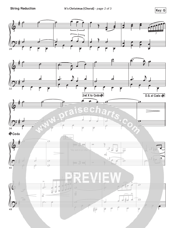 It's Christmas (Choral Anthem SATB) String Pack (Chris Tomlin / Arr. Luke Gambill)