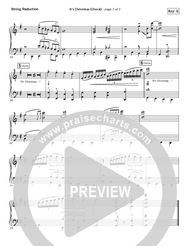 It's Christmas (Choral Anthem SATB) String Pack (Chris Tomlin / Arr. Luke Gambill)