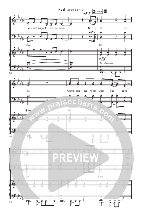 Noel (Choral Anthem SATB) Octavo (SATB & Pno) (Lauren Daigle / Arr. Luke Gambill)