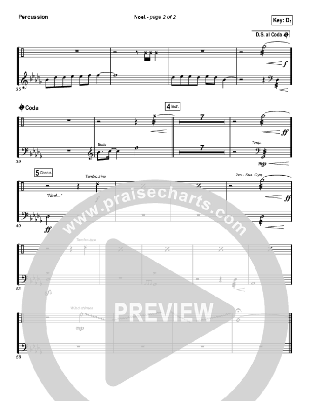 Noel (Choral Anthem SATB) Percussion (Lauren Daigle / Arr. Luke Gambill)