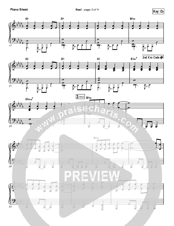 Noel (Choral Anthem SATB) Piano Sheet (Lauren Daigle / Arr. Luke Gambill)
