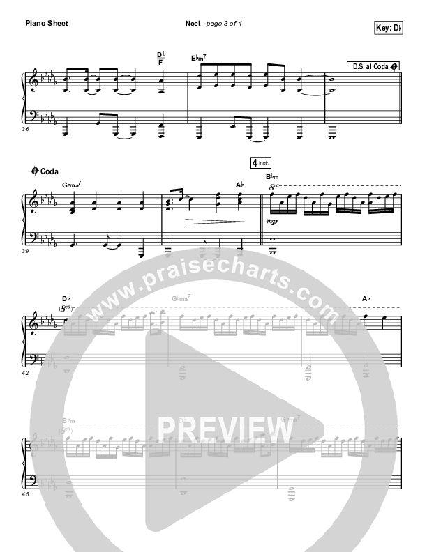 Noel (Choral Anthem SATB) Piano Sheet (Lauren Daigle / Arr. Luke Gambill)