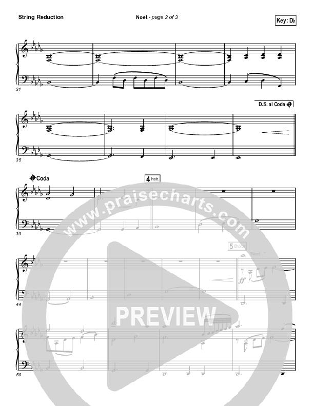 Noel (Choral Anthem SATB) String Reduction (Lauren Daigle / Arr. Luke Gambill)