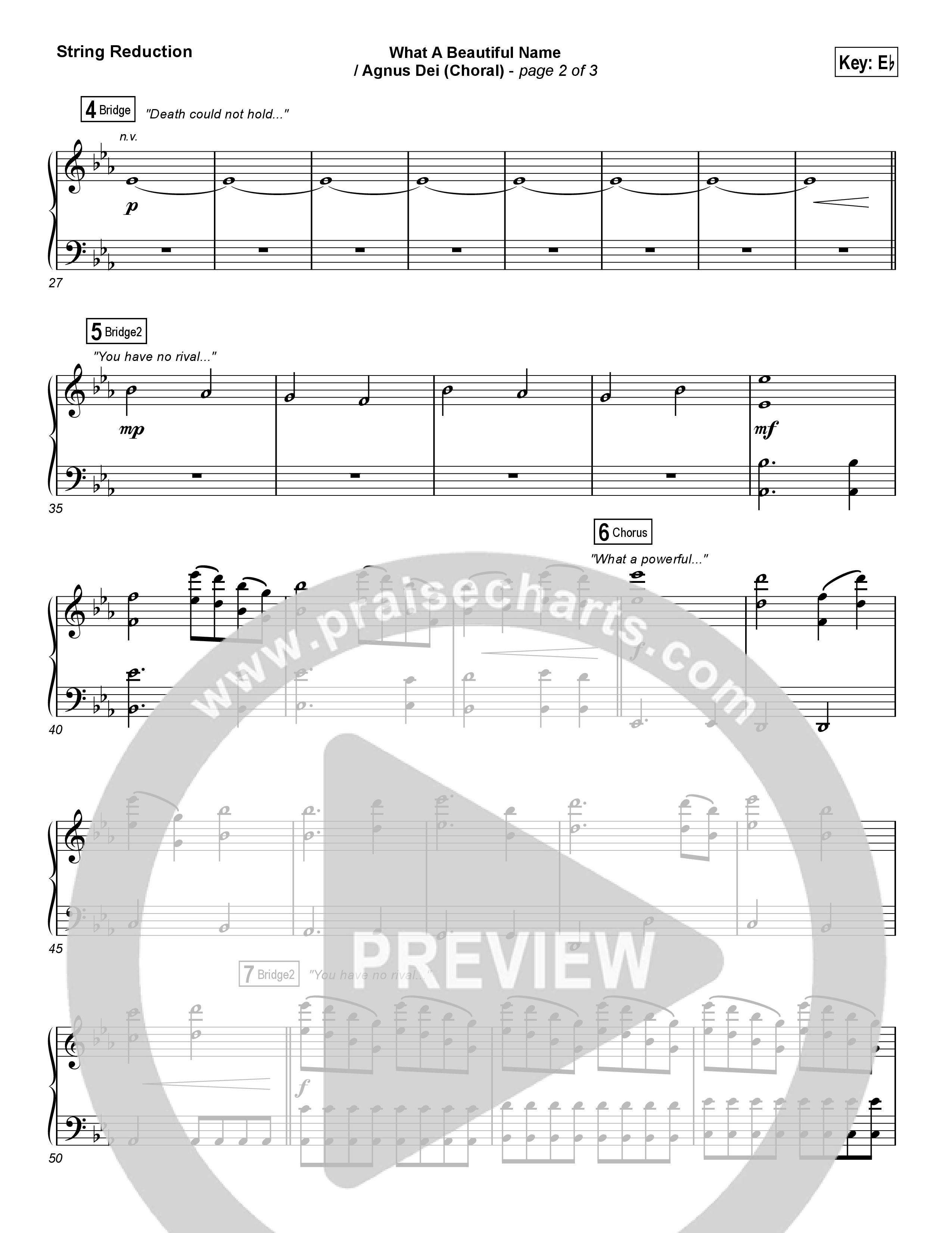 What A Beautiful Name / Agnus Dei (Medley) (Choral Anthem SATB) Synth Strings (Travis Cottrell / Arr. Luke Gambill)