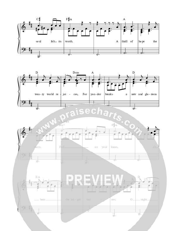 O Holy Night Choir Sheet (SATB) (Darlene Zschech / HopeUC)
